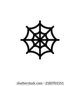 Cobweb Icon. Line Art Style Design Isolated On White Background
