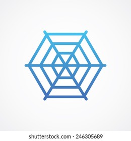 Cobweb icon in line style