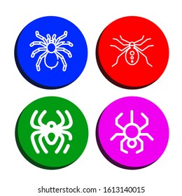 cobweb icon set. Collection of Tarantula, Spider icons
