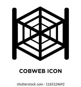 Cobweb icon vector isolated on white background, Cobweb transparent sign , dark pictogram