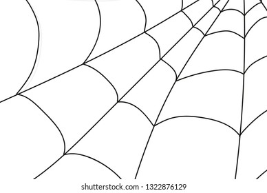 Cobweb isolated on white, transparent background. Cobweb elements, creepy, scary, horror halloween decor. Vector eps illustration Spider happy halloween party fun funny spooky logo