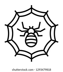 Cobweb line icon design, spider web 