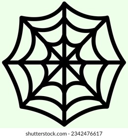 Cobweb line icon. Spooky spider web outline style pictogram on white background. Halloween magic sign mobile concept web design. Vector graphics.