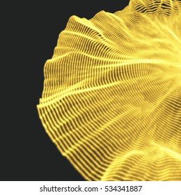 Cobweb. Network background. Connection Structure. 3D Technology Style. Vector Illustration with Particle. 