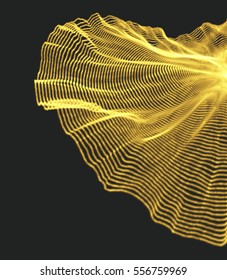 Cobweb. Network background. Connection Structure. 3D Technology Style. Vector Illustration with Particle.
