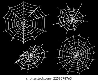 cobweb on the wall, outline vector