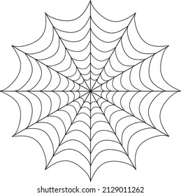 Cobweb, realistic black cobweb isolated on white background. Vector, cartoon illustration. Vector.