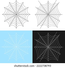 Cobweb, realistisches Websymbol einzeln auf weißem Hintergrund. Vektorgrafik. Vektorgrafik.