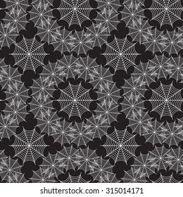 Cobweb seamless pattern. Halloween Holiday Background.  Vector illustrations.