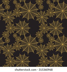 Cobweb seamless pattern. Halloween Holiday Background.  Vector illustrations.