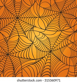 Cobweb seamless pattern. Halloween Holiday Background.  Vector illustrations.