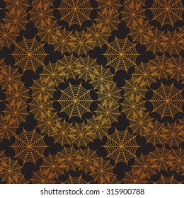 Cobweb seamless pattern. Halloween Holiday Background.  Vector illustrations.