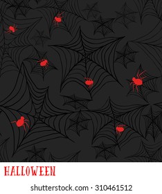 Cobweb seamless pattern. Vector halloween background. Spider's gossamer.Can be used for fabric textile design  or as abstract halloween holiday banner.