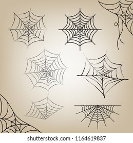 Cobweb set halloween for object halloween day