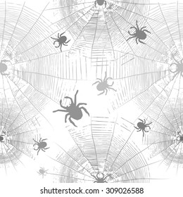cobweb spider seamless background. Vector