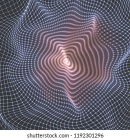 Cobweb or spider web. Network abstract background. Connection Structure. 3D technology style. Wireframe vector illustration. 