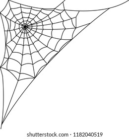 Cobweb, spider web. Poster in a dark style for Halloween party