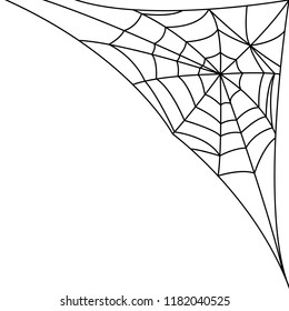 Cobweb, spider web. Poster in a dark style for Halloween party