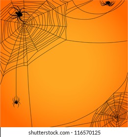 Cobweb with spiders