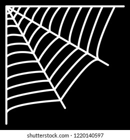 Cobweb. Spider's web. Gossamer. Black and white vector illustration.