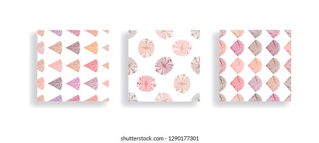 cobweb texture seamless vector pattern set