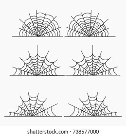 cobweb vector frame border and dividers Halloween isolated with spider web for spiderweb scary design