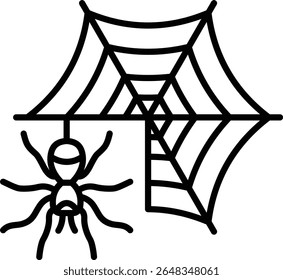 Cobweb vector icon. Can be used for printing, mobile and web applications.