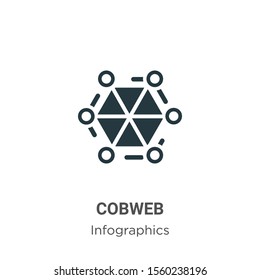 Cobweb vector icon on white background. Flat vector cobweb icon symbol sign from modern infographics collection for mobile concept and web apps design.