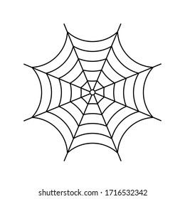 Cobweb vector illustration. Spider web symbol isolated on white background