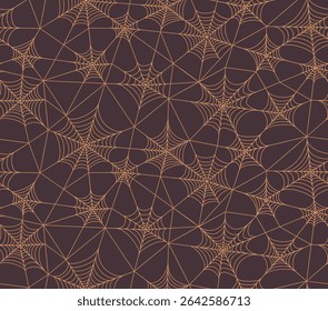 Cobweb vector seamless pattern. spider web pattern, 