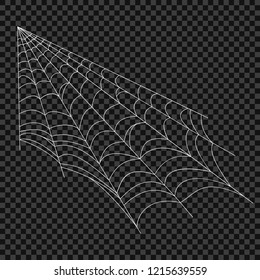 Cobweb. Vector spider web. Design elements on an isolated transparent background.