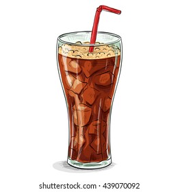 Кока-кола цветная картинка наклейка