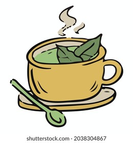  coca tea leaves illustration vector