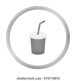 Coca-Cola vector icon in monochrome style for web