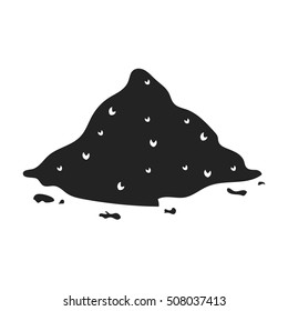 Cocain icon in black style isolated on white background. Drugs symbol stock vector illustration.