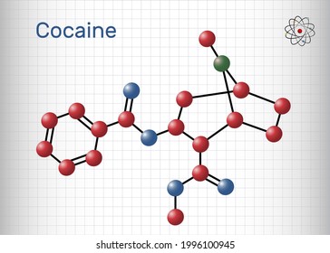 Cocaine Coke Coca Molecule Tropane Alkaloid Stock Vector (Royalty Free ...