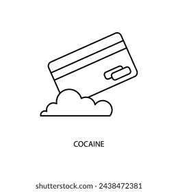 cocaine concept line icon. Simple element illustration. cocaine concept outline symbol design.