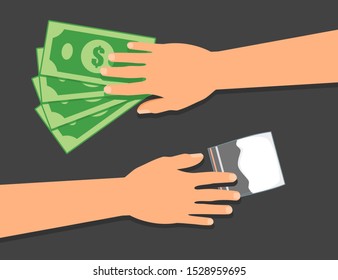 Cocaine Drug Transaction Vector Icon Logo Illustration And Design. Indonesian Currency, Business Payment And Finance Element.  Can Be Used For Web And Mobile Development. Suitable For Infographic