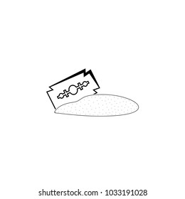 cocaine icon. Bad habit Elements for mobile concept and web apps. con for website design and development, app development. Premium icon on white background