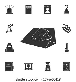 Cocaine icon. Simple element illustration. Cocaine symbol design from Crime collection set. Can be used for web and mobile on white background