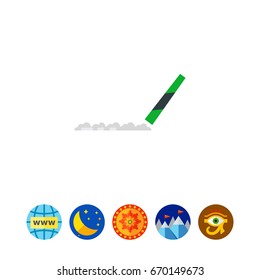 Cocaine line and rolled dollar vector icon