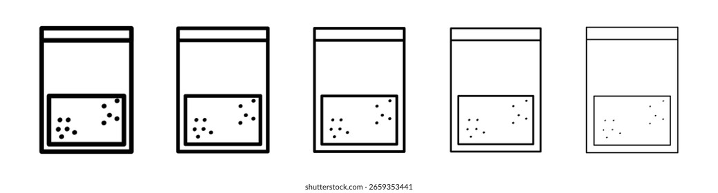 Ícone de pacote de cocaína preenchido conceito de sinal plano para web design.