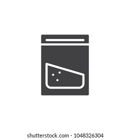 Cocaine packet vector icon. filled flat sign for mobile concept and web design. Drugs evidence simple solid icon. Symbol, logo illustration. Pixel perfect vector graphics