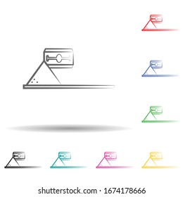 Cocaine and razor multi color set icon. Simple thin line, outline vector of mafia icons for ui and ux, website or mobile application