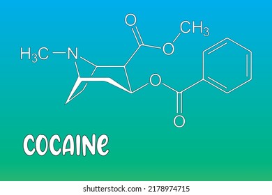 Cocaine structural formula. conceptual content