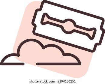 Cocaine use, illustration, vector on a white background.