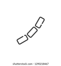 Cocci bacteria line icon. linear style sign for mobile concept and web design. Bacillus bacteria outline vector icon. Symbol, logo illustration. Pixel perfect vector graphics
