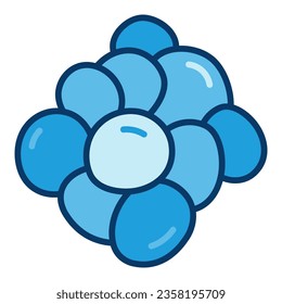 Cocci Bacteria vector concept blue icon or symbol