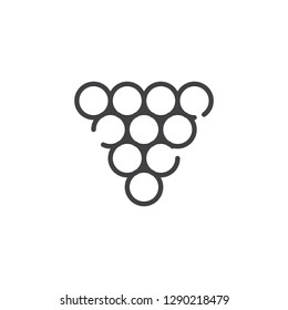 Cocci bacterium line icon. linear style sign for mobile concept and web design. Staphylococcus aureus bacteria outline vector icon. Symbol, logo illustration. Pixel perfect vector graphics