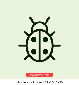 Coccinellidae Nature modern vector style. Coccinellidae icon concept. Coccinellidae icon for web and app.